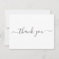 Simple Elegance Mariage Merci Note