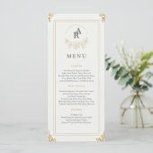 Simple Elégance Moderne Menu Mariage (Debout devant)