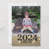 Simple Élégance Photo d'année nouvelle Carte de vœ (Devant)