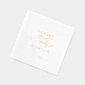 Simple Elegance Romantic Script Classic Wedding Folie Servetten (Links)