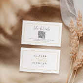 Simple Elegance Script QR code Details Kaart Plaatskaartje