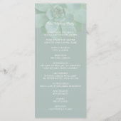 Simple Elegance Succulent Wedding Program Programma (Achterkant)