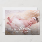 Simple Elegant 3 Faire-part de naissance photo (Devant)