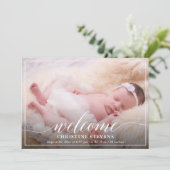 Simple Elegant 3 Faire-part de naissance photo (Debout devant)