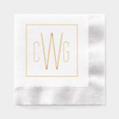 Simple Elegant 3 Lettre initiale Monogramme #9002 (Recto)