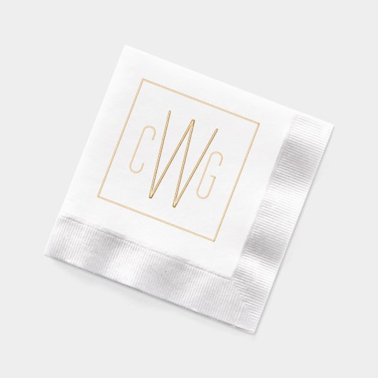 Simple Elegant 3 Lettre initiale Monogramme #9002 (Gauche)