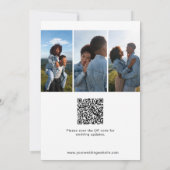 Simple Elegant 4-Photo Caligraphy QR Code (Achterkant)