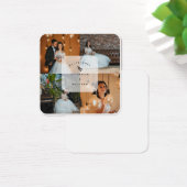 Simple Elegant 4 Photo Collage Mariage Papeterie (Bureau)