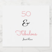 Simple élégant 50e anniversaire Étiquettes de vin  (Étiquettes simples)