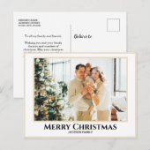 Simple Elegant avec la carte postale de Noël (Devant / Derrière)