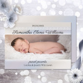 Simple Elegant Baby Photo Faire-part de naissance