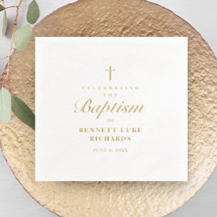 Simple Élégant Baptême Croix en Or