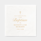 Simple Élégant Baptême Croix en Or (Recto)
