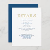 Simple Elegant Bar Mitzvah - Carte Détail Traditio (Devant / Derrière)