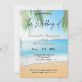 Simple Elegant Beach Wedding Invitation (Devant)