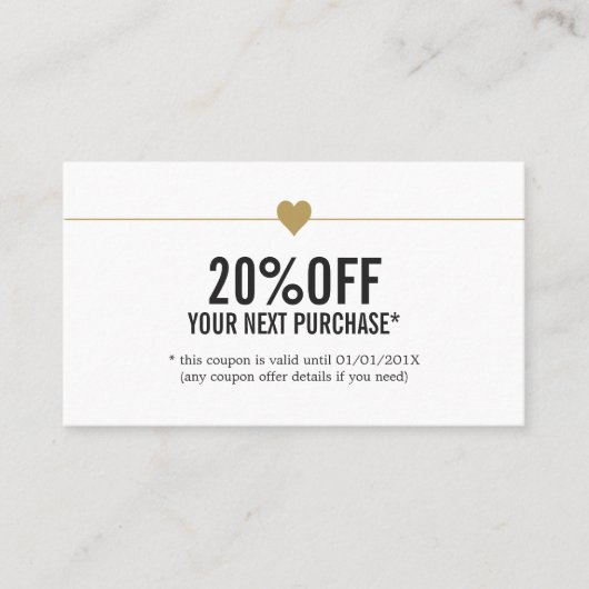 Simple Elegant Beauty Salon Coupon (Voorkant)