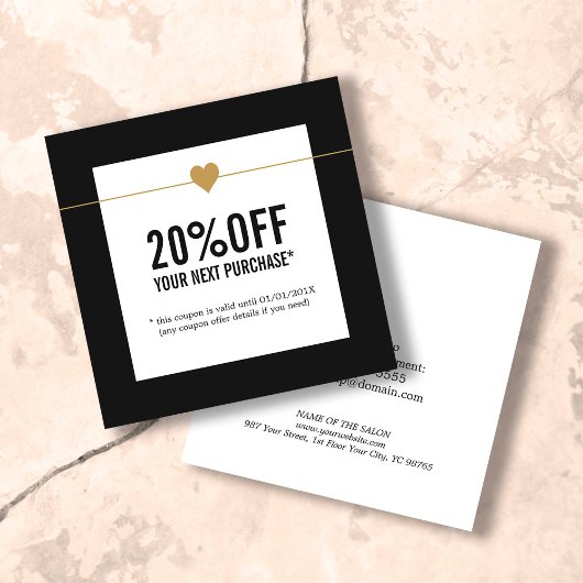 Simple Elegant Beauty Salon Coupon