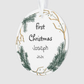 simple élégant bébé premier noël (devant)