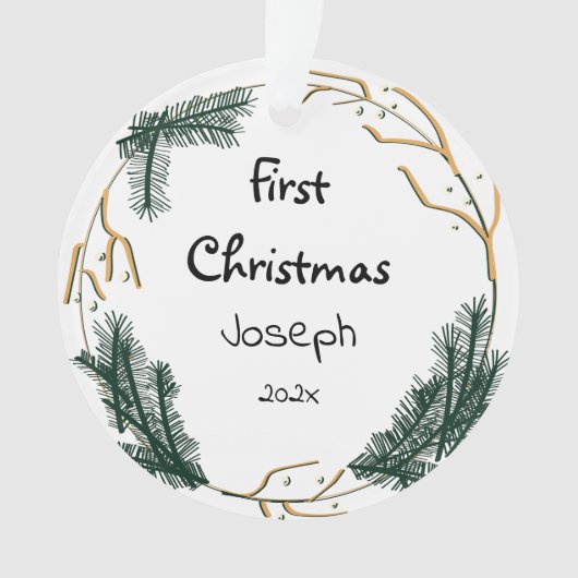 simple élégant bébé premier noël (devant)