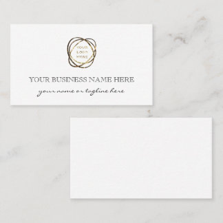 Simple Elegant Black Add Business Logo Custom   Visitekaartje
