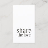 Simple Elegant Black and White Reference Kaart (Voorkant)