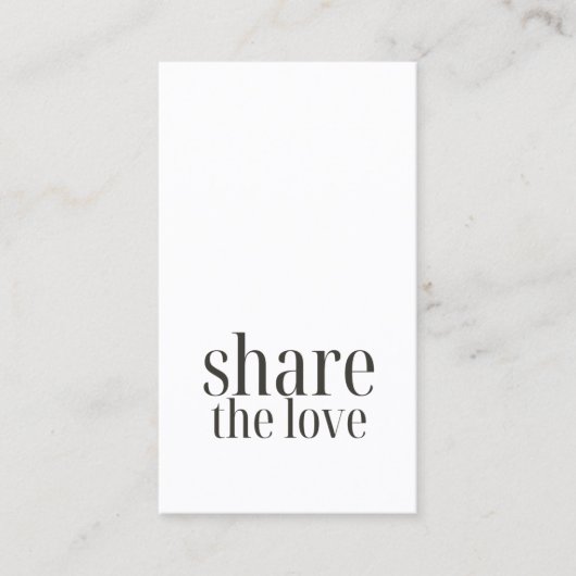 Simple Elegant Black and White Reference Kaart (Voorkant)