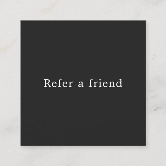 Simple Elegant Black and White Reference Kaart (Voorkant)