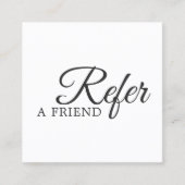 Simple Elegant Black and White Reference Kaart (Voorkant)