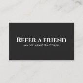 Simple Elegant Black and White Reference Kaart (Voorkant)