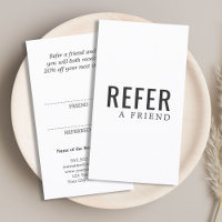 Simple Elegant Black and White Reference Kaart