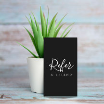 Simple Elegant Black and White Reference Kaart