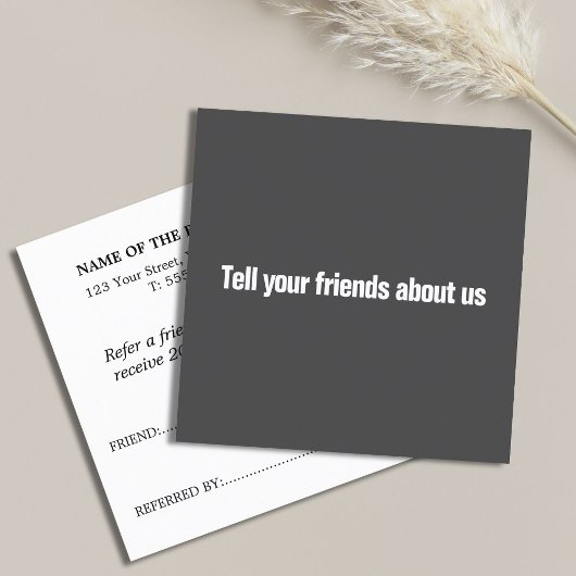 Simple Elegant Black and White Reference Kaart