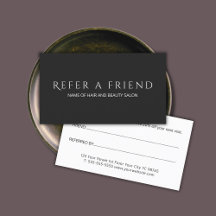 Simple Elegant Black and White Reference Kaart