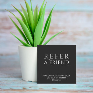 Simple Elegant Black and White Reference Kaart