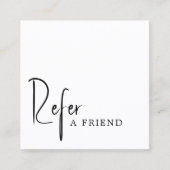 Simple Elegant Black and White Reference Kaart (Voorkant)