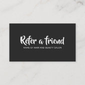 Simple Elegant Black and White Reference Kaart (Voorkant)