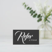 Simple Elegant Black and White Reference Kaart (Staand voorkant)