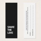 Simple Elegant Black and White Reference Kaart (Voorkant /achterkant)