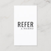 Simple Elegant Black and White Reference Kaart (Voorkant)