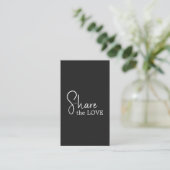Simple Elegant Black and White Referral Card (Staand voorkant)