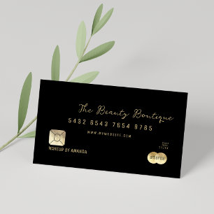 Simple Elegant Black Gold Luxury Carte de crédit