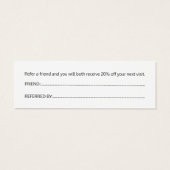 Simple Elegant Black Old White Carte de référence (Dos)