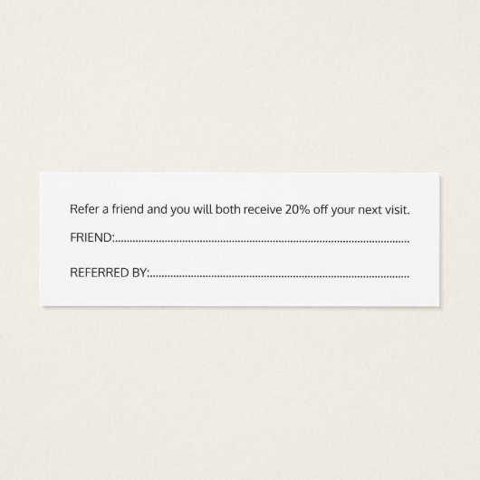 Simple Elegant Black Old White Carte de référence (Dos)