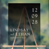 Simple Elegant Black Transparent Wedding Acryl Bord (Neutraal)