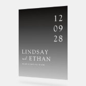 Simple Elegant Black Transparent Wedding Acryl Bord (Hoek)