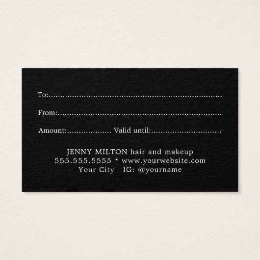 Simple Elegant Black White Beauté (Dos)