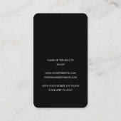 Simple Elegant Black White Beauté Rendez-vous (Dos)