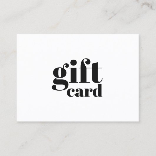 Simple Elegant Black White Beauty Certificat cadea (Devant)