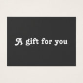 Simple Elegant Black White Gift Certificate (Devant)