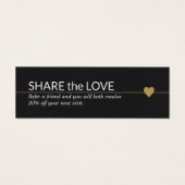 Simple Elegant Black White Gold Heart Référence (Devant)